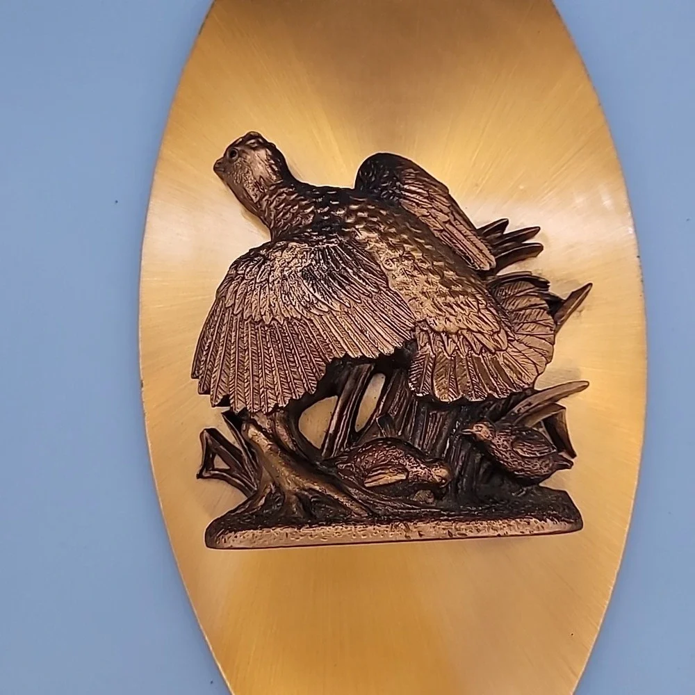 Copperama Bob White Quail Wall Plaque SIGNED by‎ Victor Personette 3D Copper Art